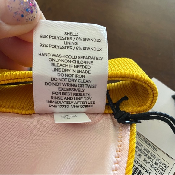 Shade & Shore Women's Ribbed Triangle Bikini Top - Picture 6 of 6